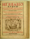 Herbario Nuovo di Castore Durante medico, & cittadino romano, con Figure, che rappresentano le vive piante, che nascono in tutta Europa, & nell' Indie Orientali, & Occidentali, con versi latini, che comprendono le facoltà de i semplici medicamenti, e con